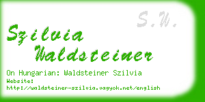 szilvia waldsteiner business card